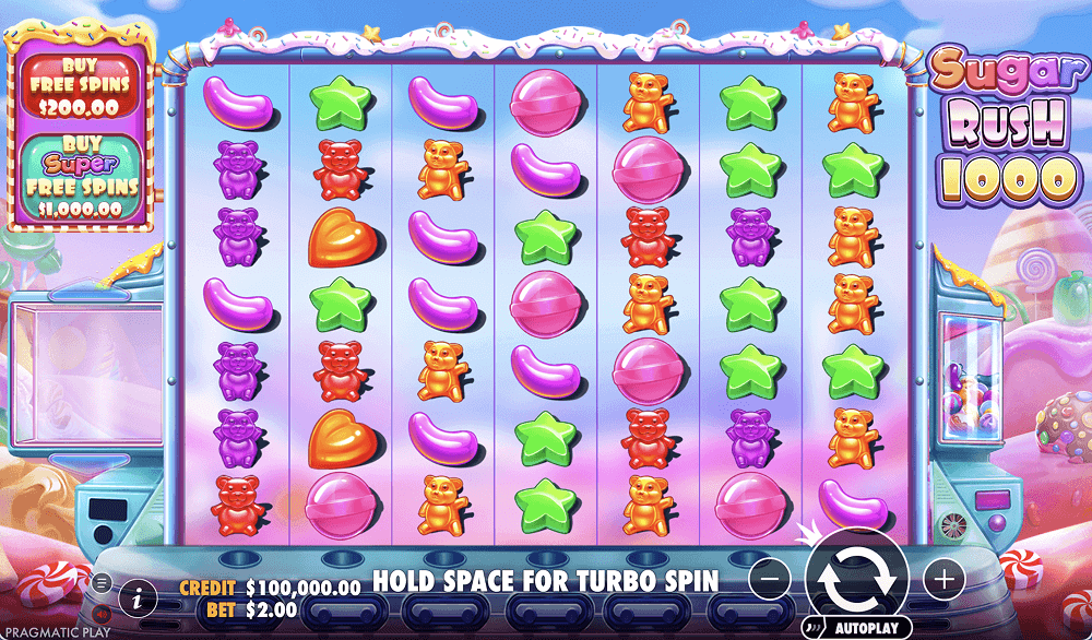 Как начать играть в автомат Sugar Rush 1000 на деньги